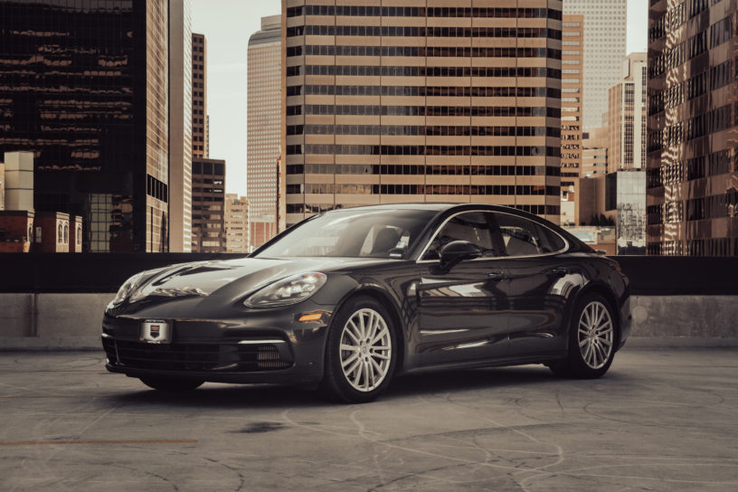 2018 Porsche Panamera 4S in Volcano Grey Metallic - Front Driver's 3/4 View