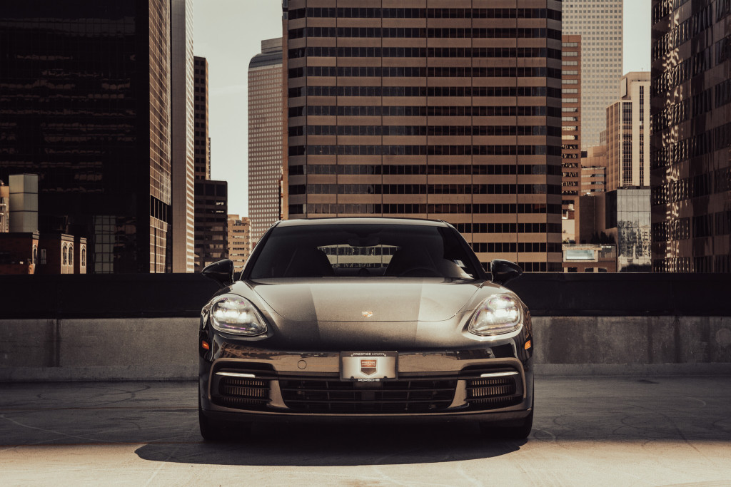 2018 Porsche Panamera 4S in Volcano Grey Metallic - Front View