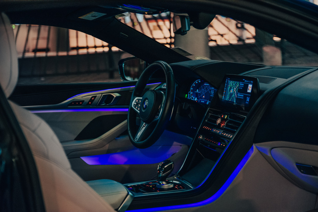 2019 BMW M850i xDrive in Carbon Black Metallic - Interior View From Passenger Door