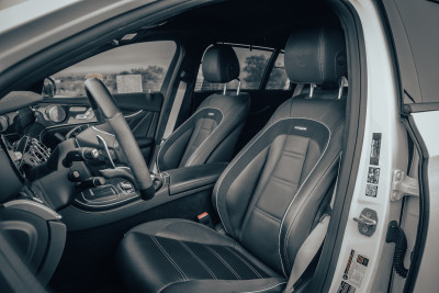 2018 Mercedes-Benz E 63 S AMG 4MATIC Wagon in Polar White - Front Seats