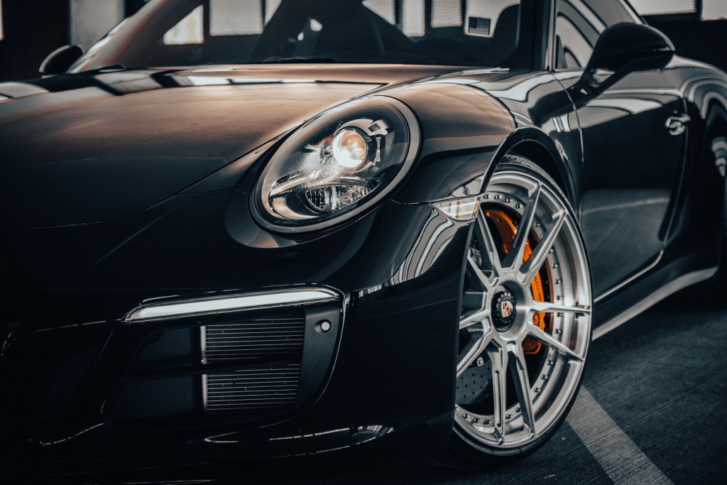 2019 Porsche 911 Carrera GTS in Black - Front Driver’s 3/4 Detail View