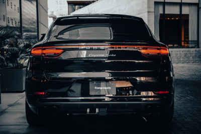 2021 Porsche Cayenne Turbo Coupe in Jet Black Metallic - Rear View