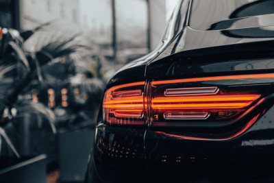 2021 Porsche Cayenne Turbo Coupe in Jet Black Metallic - Tail Light Detail