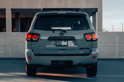 2021 Toyota Sequoia TRD Pro in Lunar Rock - Rear View