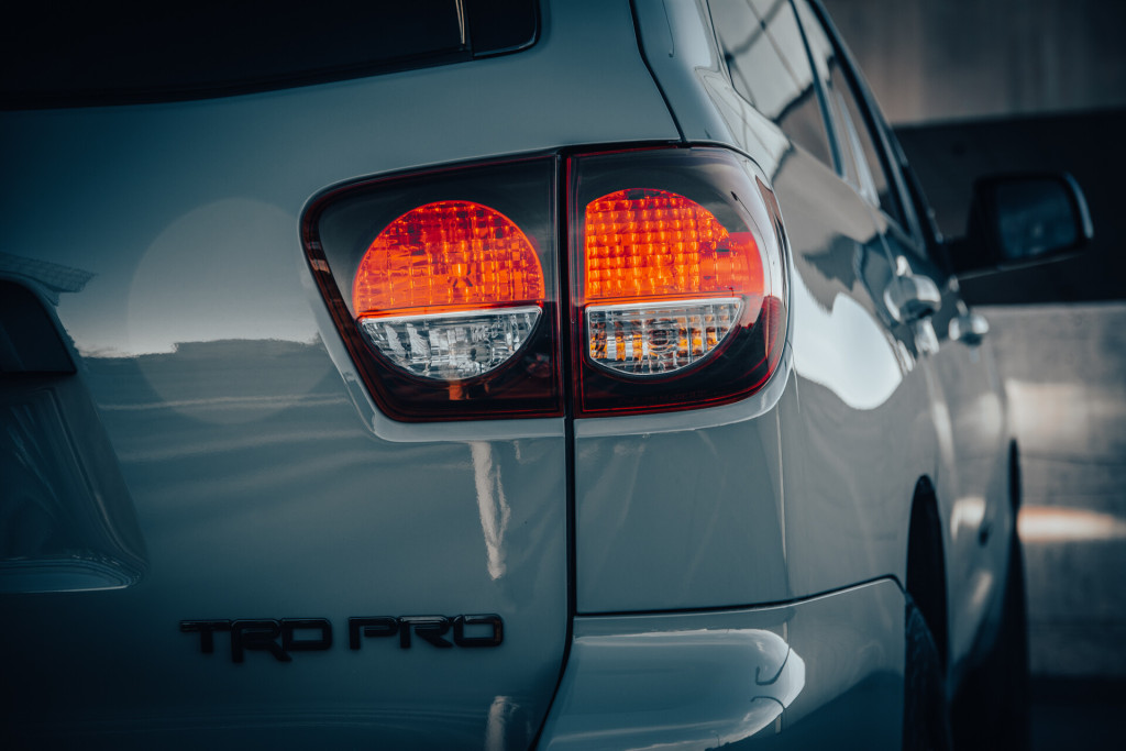 2021 Toyota Sequoia TRD Pro in Lunar Rock - Tail Light Detail View