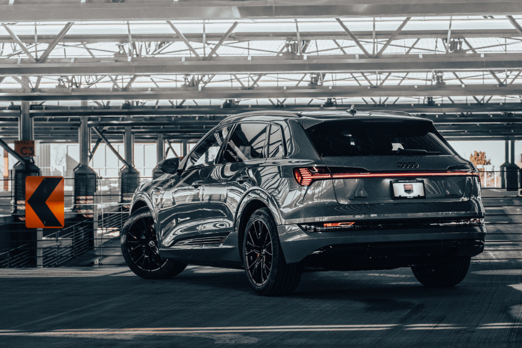 2022 Audi e-tron Chronos Edition quattro in Chronos Gray Metallic - Rear Driver’s 3/4 View