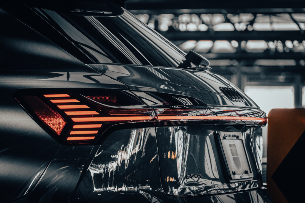 2022 Audi e-tron Chronos Edition quattro in Chronos Gray Metallic - Close-up on Tail Lights